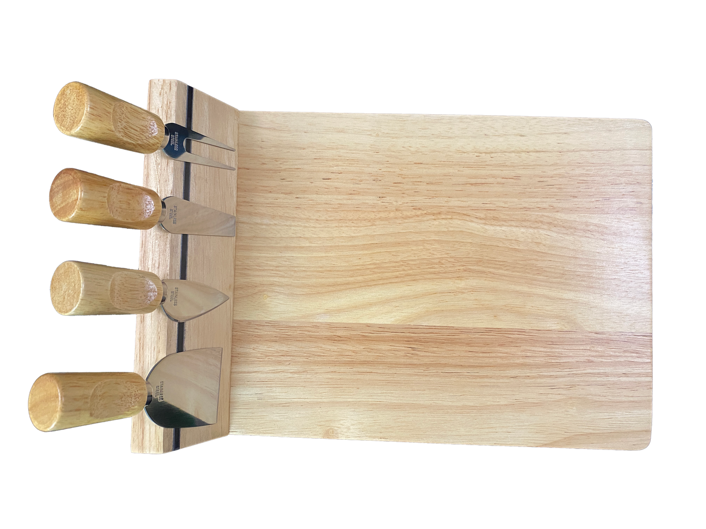 Lapin Carotte Plateau à Fromage en Bois avec 4 Couteaux de Service à personnaliser