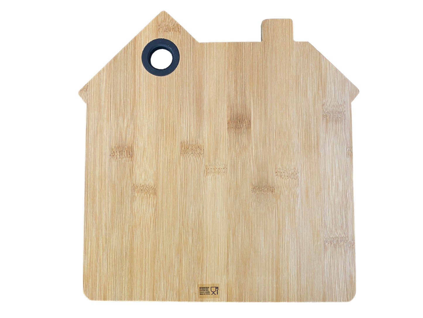 Circle de Lapins Planche à Découper en Bambou Forme Maison avec Rainure et Poignée Silicone à personnaliser