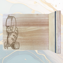 Apero Planche Plateau à Fromage en Bois avec 4 Couteaux de Service à personnaliser