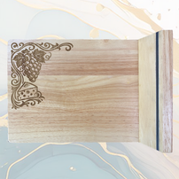 Vigne Fromage Plateau à Fromage en Bois avec 4 Couteaux de Service à personnaliser