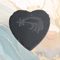 Sous-verre ardoise personnalisé – Etoile de Noël