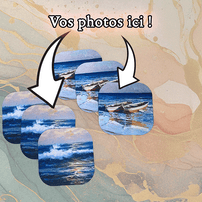 Dessous de verre avec Logo ou Photo Personnalisé