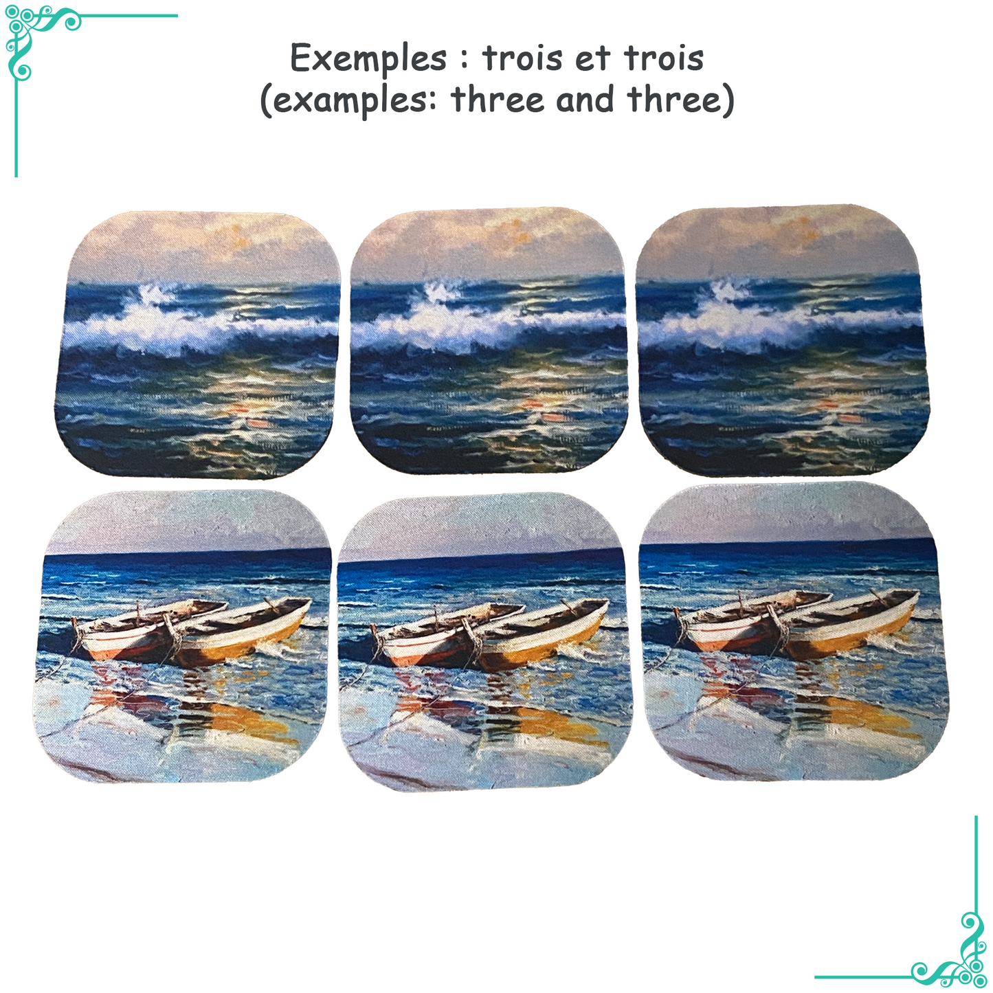 Dessous de verre avec Logo ou Photo Personnalisé