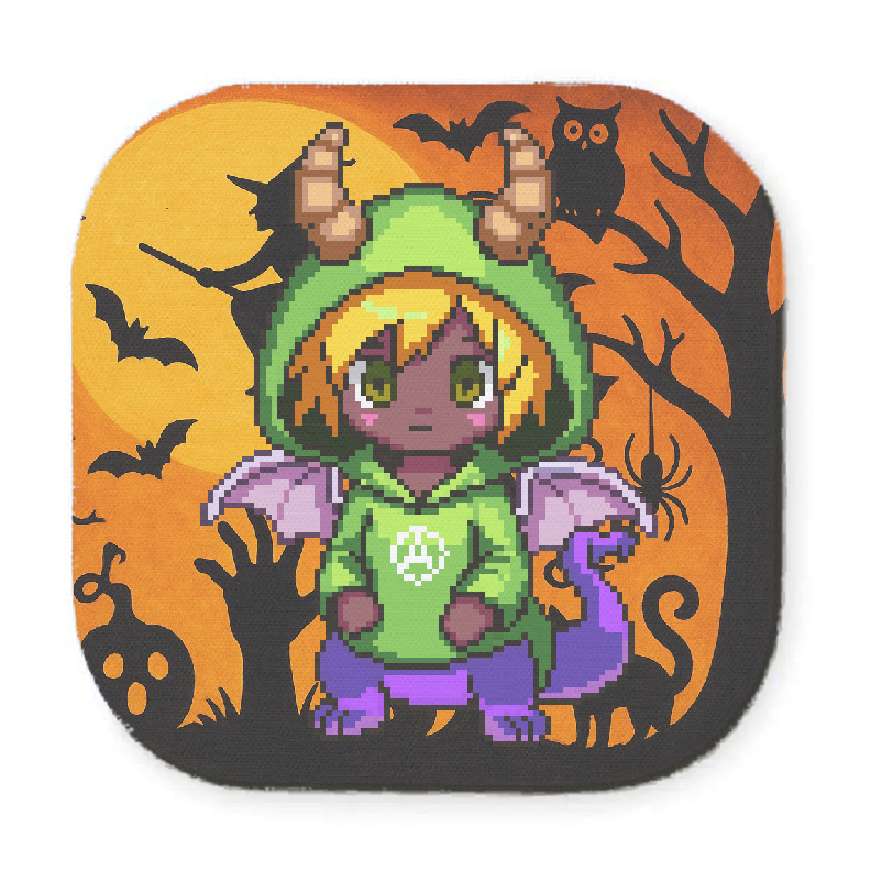 Taza personalizada con nombre – Halloween Chica Pixel Dragona – Regalo Geek