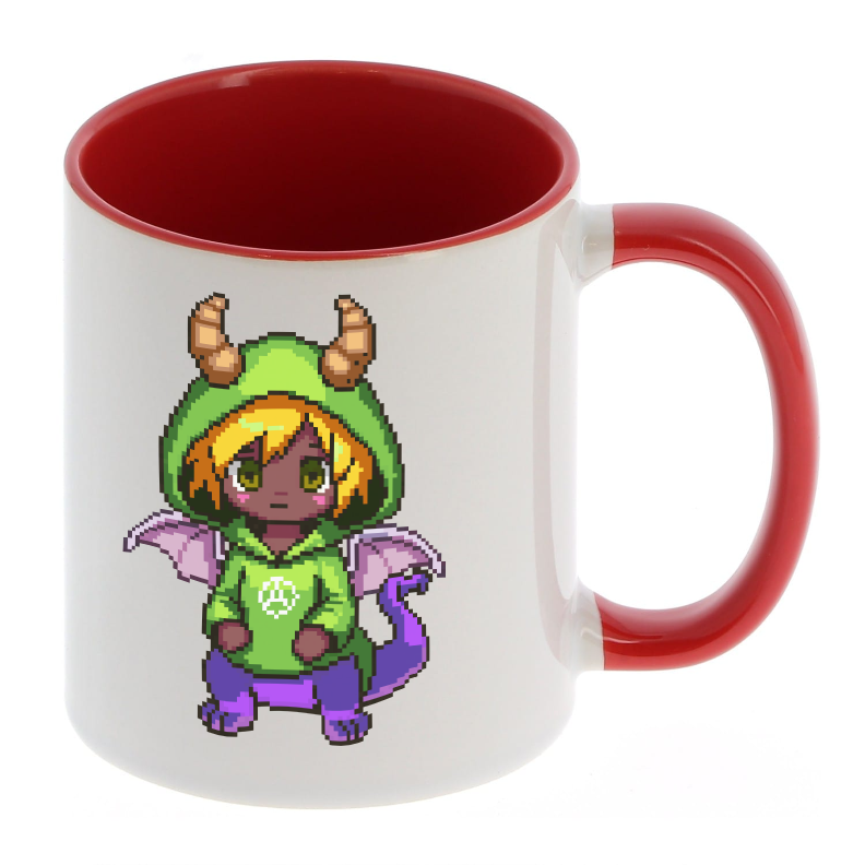 Taza personalizada con nombre – Halloween Chica Pixel Dragona – Regalo Geek