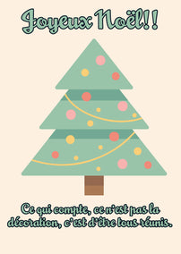 Aimant Carte de vœux de Noël Sapin avec message personnalisé