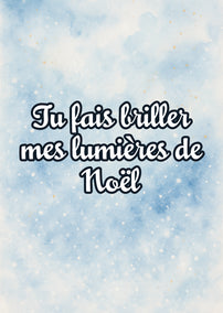 Aimant Carte de vœux de Noël Ciel Étoilé avec message personnalisé