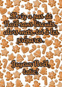 Aimant Carte de vœux de Noël Gingerbread avec message personnalisé
