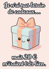 Aimant Carte de vœux de Noël Cadeau avec message personnalisé