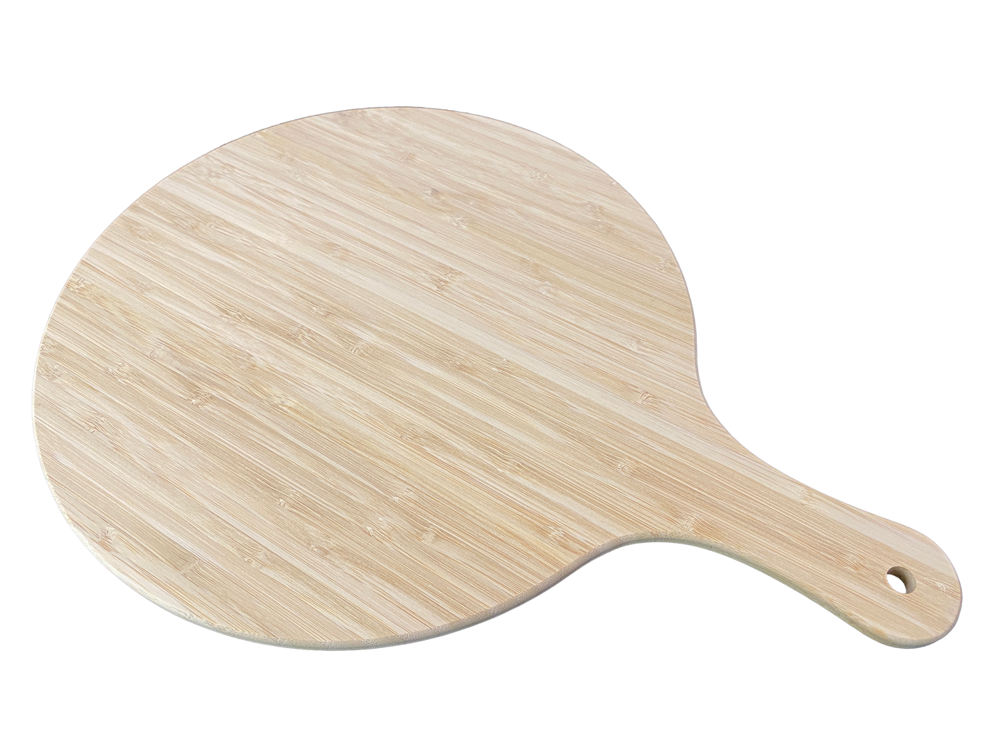 Tulips Planche à Pizza en Bambou Ø31 cm avec Poignée et Cordelette en Jute à personnaliser