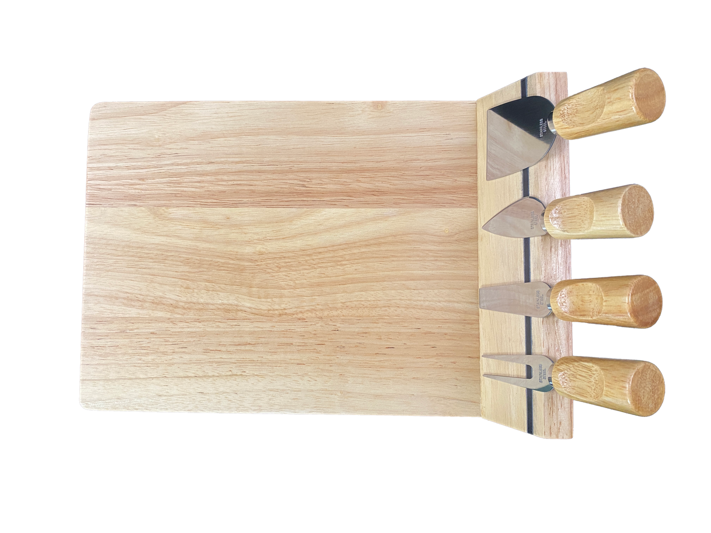 Lapin Carotte Plateau à Fromage en Bois avec 4 Couteaux de Service à personnaliser