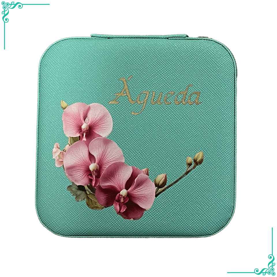 Coffret à Bijoux Personnalisé avec Prénom et Fleur de Naissance