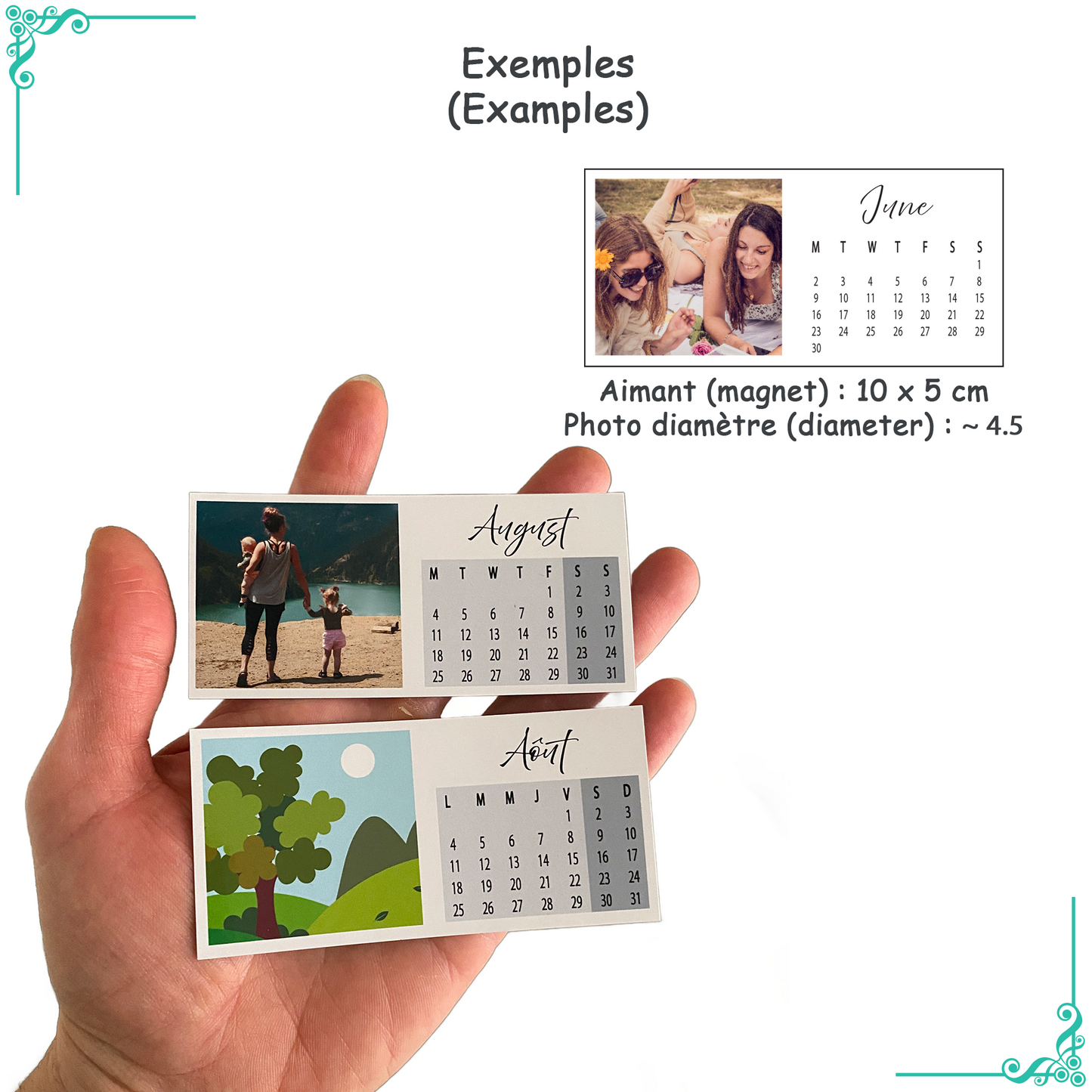 Calendario 2025, magnete da frigo con foto personalizzata