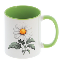 Mug personnalisé prénom - Fleur Marguerite - Design Champêtre