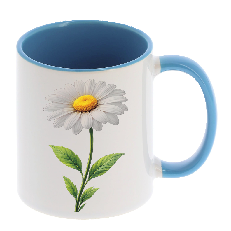 Mug personnalisé prénom - Fleur Marguerite - Design Champêtre