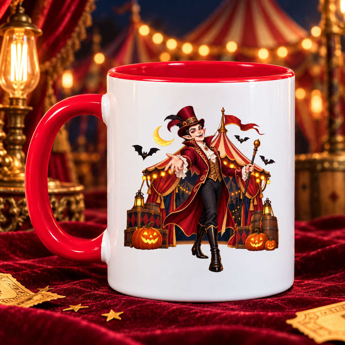Taza de carnaval embrujado personalizada con nombre — 4 ilustraciones — foto del producto