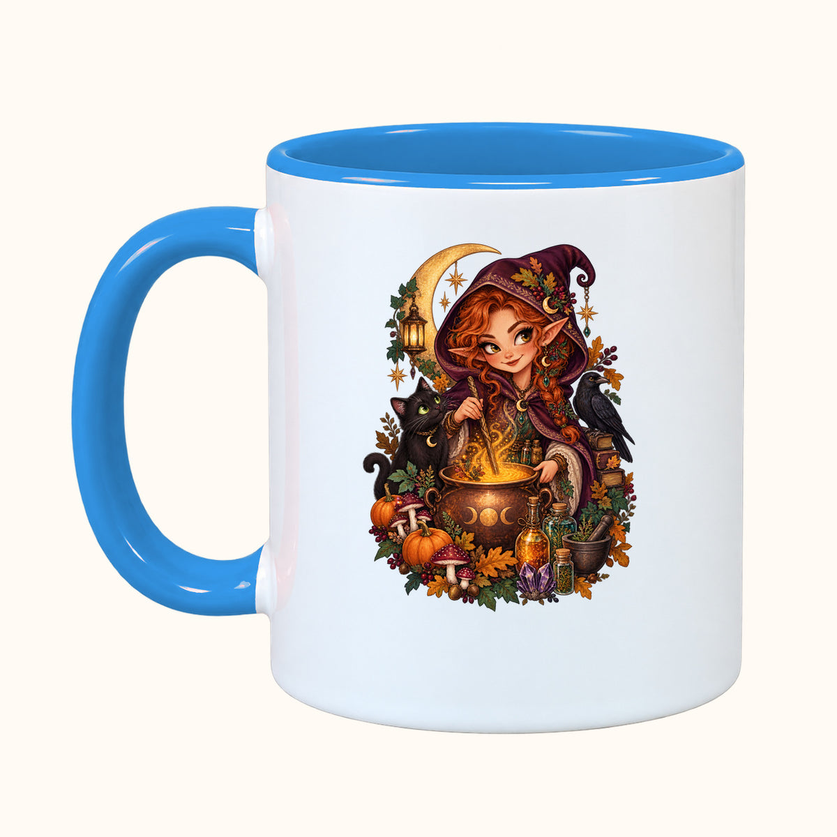 Personalized fantasy Halloween mug — orc, troll, elf and goblin — view 2