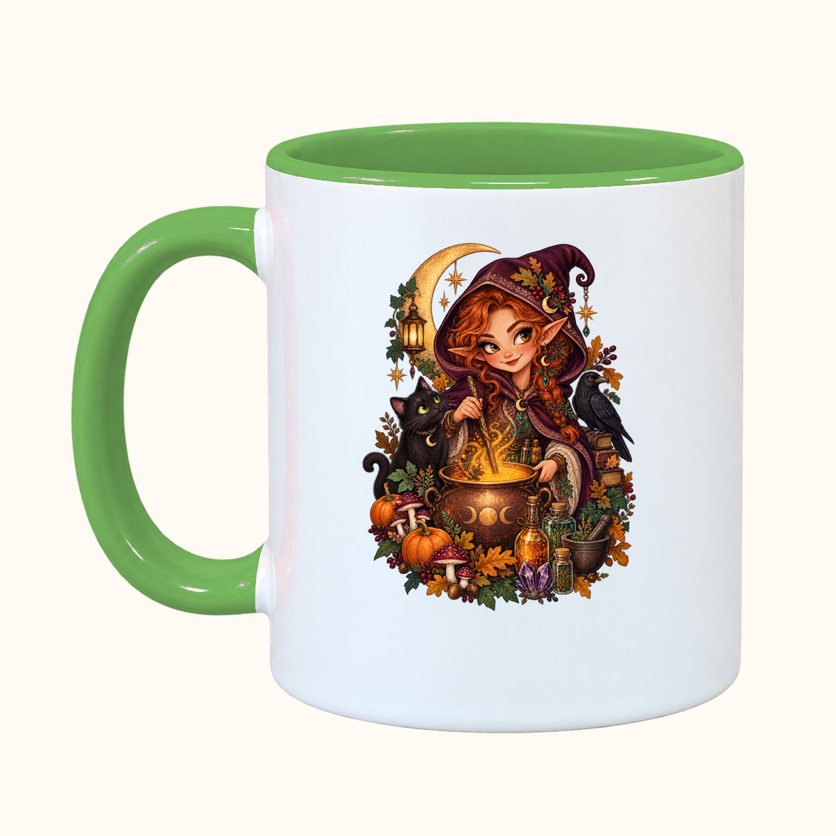 Personalized fantasy Halloween mug — orc, troll, elf and goblin — view 3