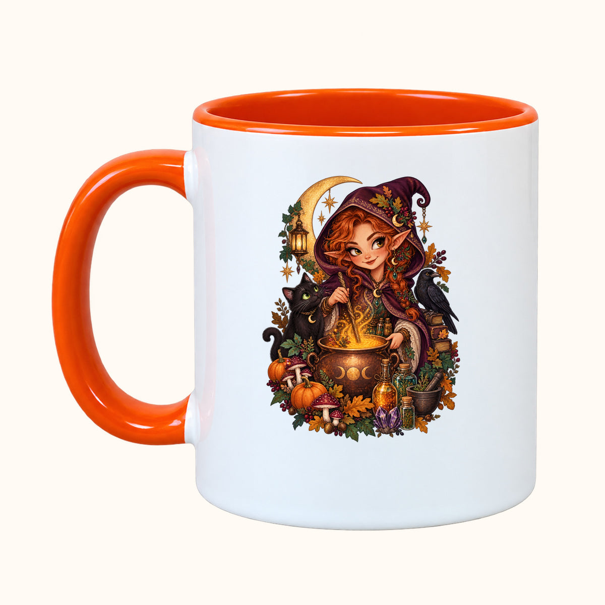 Personalized fantasy Halloween mug — orc, troll, elf and goblin — view 4
