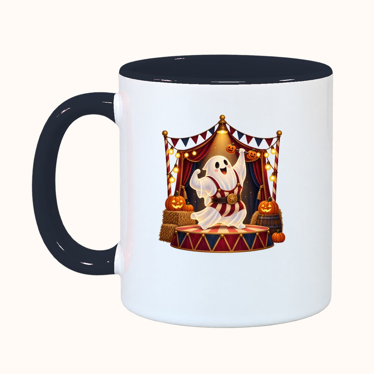 Taza de carnaval embrujado personalizada con nombre — 4 ilustraciones — vista 4