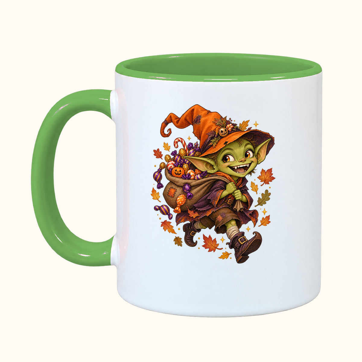 Personalized fantasy Halloween mug — orc, troll, elf and goblin — view 8