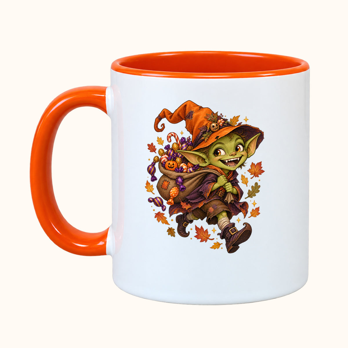 Personalized fantasy Halloween mug — orc, troll, elf and goblin — view 9