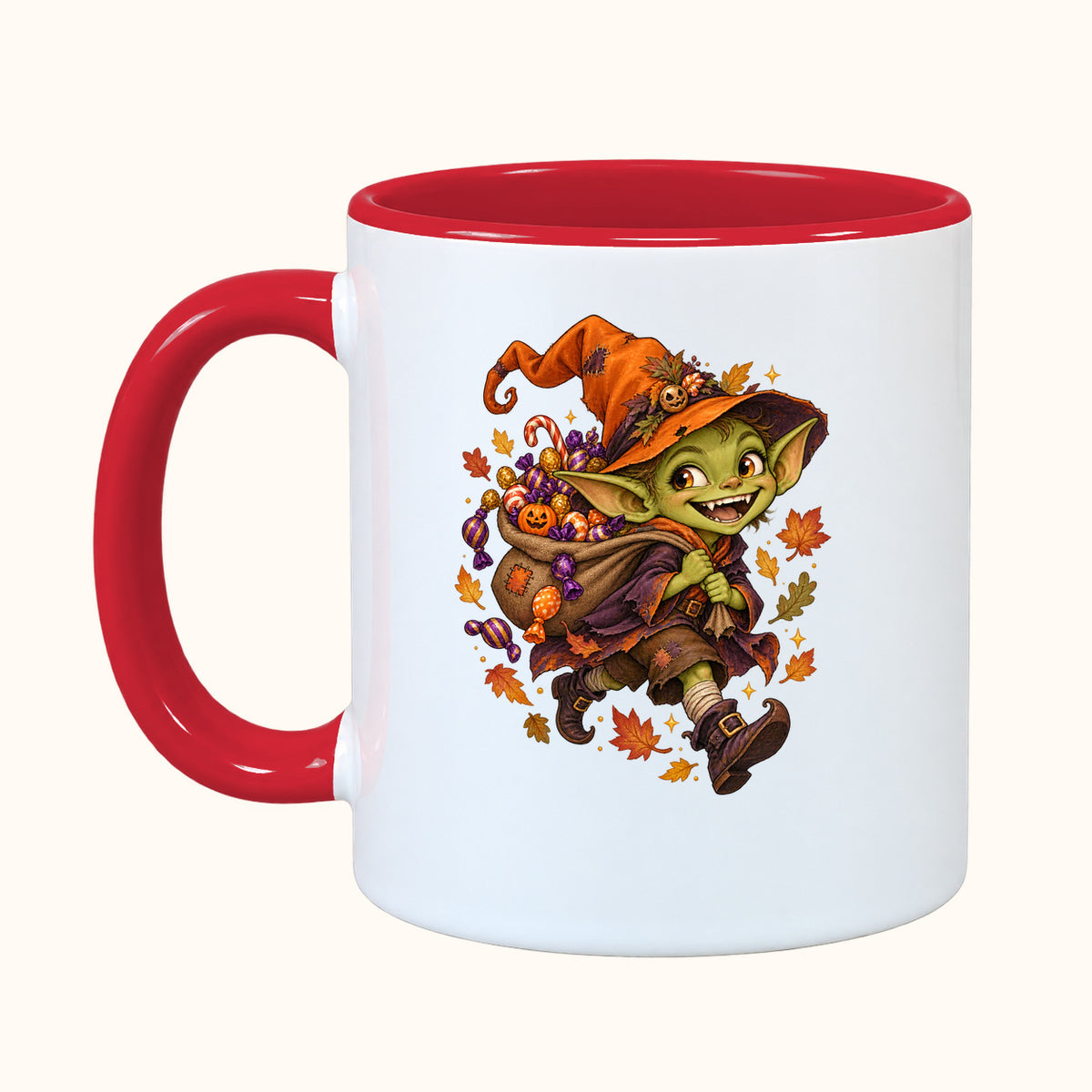 Personalized fantasy Halloween mug — orc, troll, elf and goblin — view 10