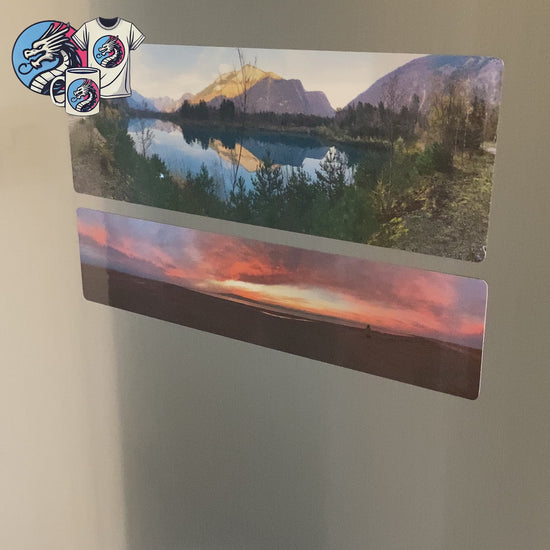 Une représentation vidéo de l'aimant photo personnalisé fin et flexible.