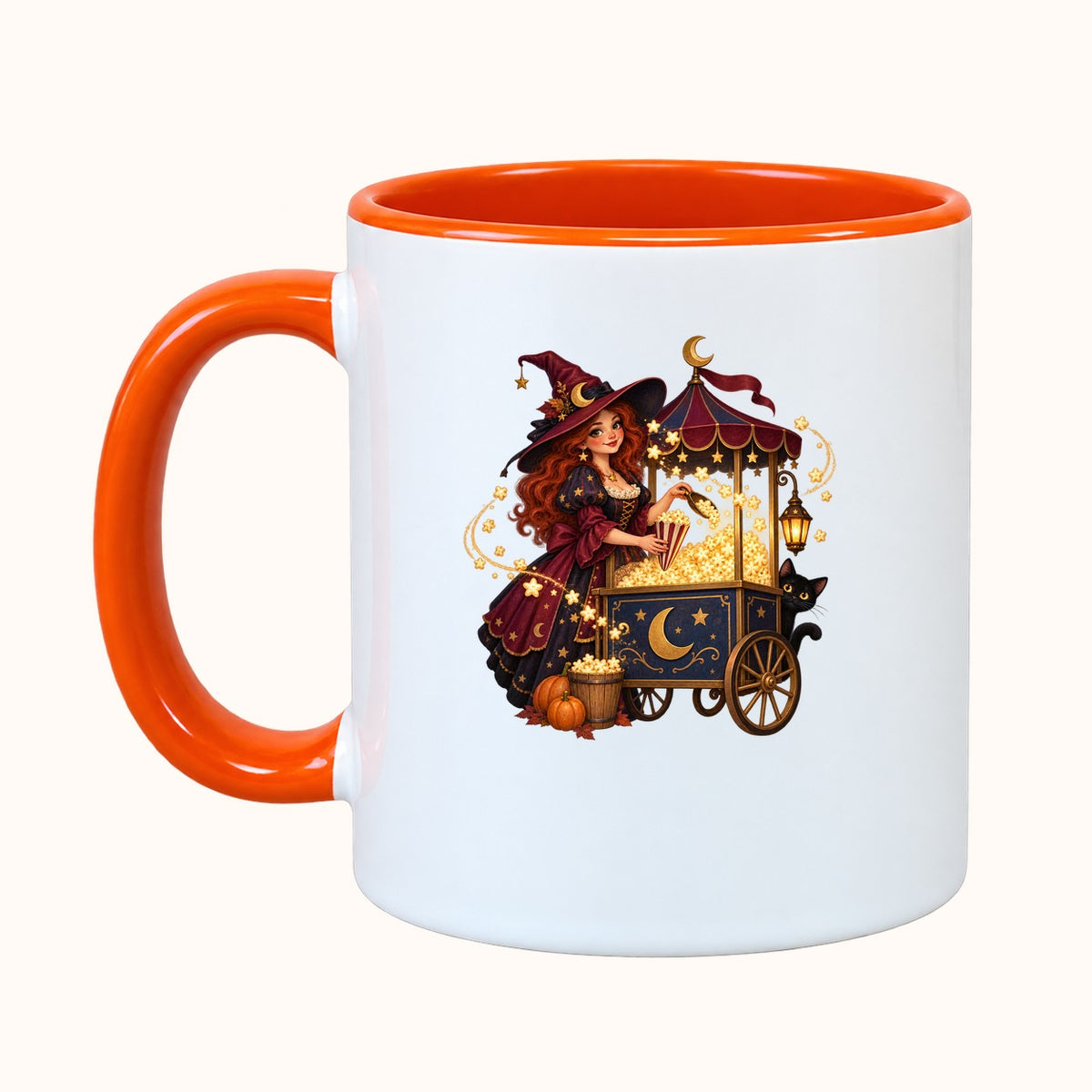 Taza de carnaval embrujado personalizada con nombre — 4 ilustraciones — vista 2