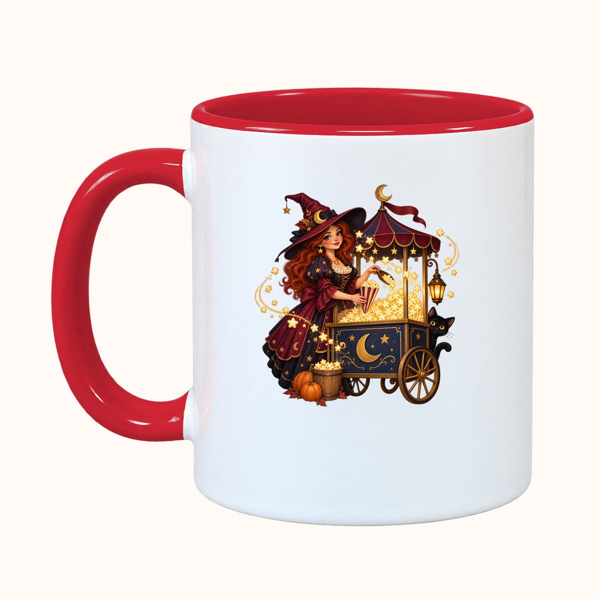 Taza de carnaval embrujado personalizada con nombre — 4 ilustraciones — vista 3